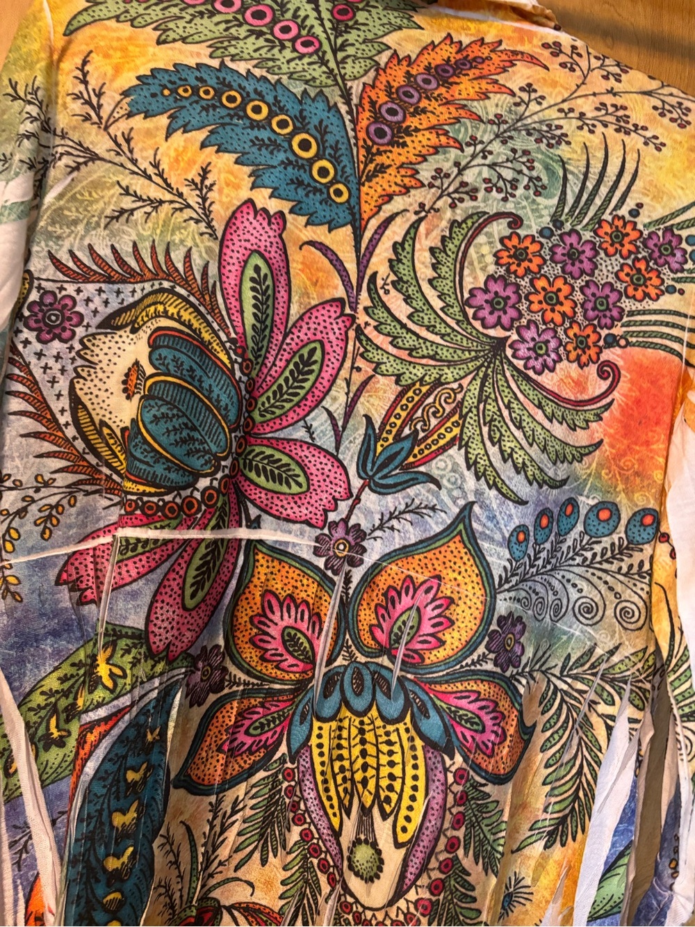 Multi-Color Open Front Women's Cardigan - Picture 5 of 6